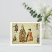 コスチューム17、18世紀、プレート56 ポストカード (スタンド正面)
