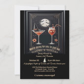 コスチューム&カクテルアダルトハロウィンウィッチハットパーティー 招待状 (正面)