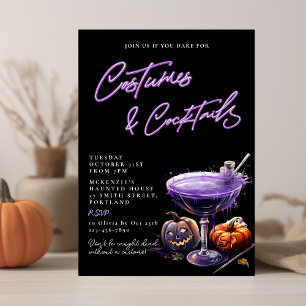 コスチューム&カクテルアダルトハローウィンパーティ 招待状