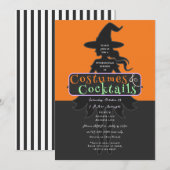 コスチューム&カクテルハロウィンドクアップウィッチ 招待状 (正面/裏面)