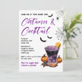 コスチューム&カクテルハローウィンパーティ招待状 招待状 (スタンド正面)