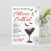 コスチューム&カクテルハローウィンパーティ招待状 招待状 (スタンド正面)