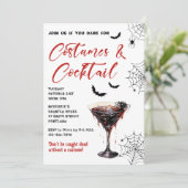 コスチューム&カクテルハローウィンパーティ招待状 招待状 (スタンド正面)