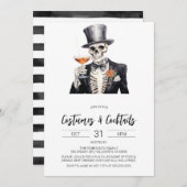 コスチューム&カクテルハローウィンパーティ招待状 招待状 (正面/裏面)