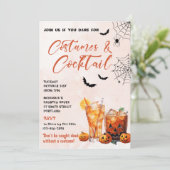 コスチューム&カクテルハローウィンパーティ招待状 招待状 (スタンド正面)