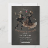 コスチューム&カクテルヴィンテージスケルトンハロウィーン 招待状 (正面)