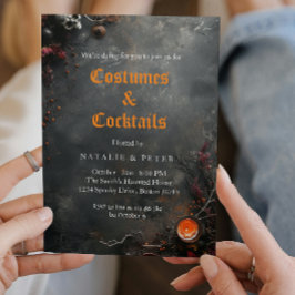 コスチューム&カクテルIキャンドルグレー 招待状