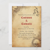 コスチューム&カクテルIスカルハローウィンパーティ 招待状 (正面)