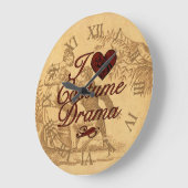 コスチューム・ドラマが大好き ラージ壁時計 (傾斜)