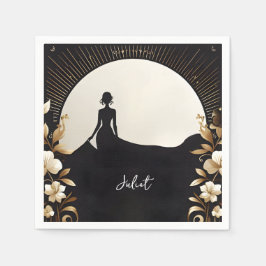 コスチューム メンズ タキシード ボールド ブラック タイ ブライズ シャワー スタンダードカクテルナプキン