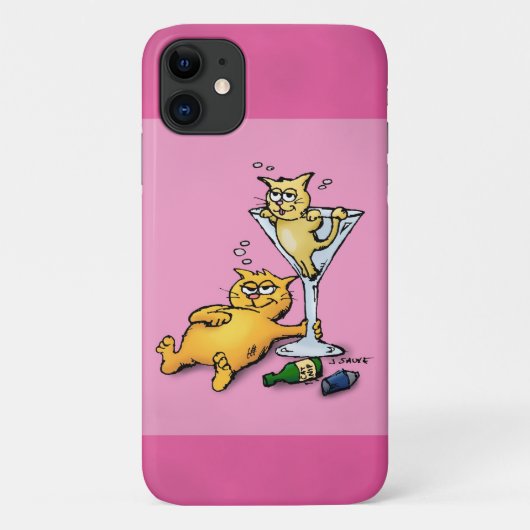 コスチュール&子猫ピンクの漫画 Case-Mate iPhoneケース (裏面)