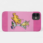 コスチュール&子猫ピンクの漫画 Case-Mate iPhoneケース (裏面(横))