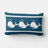 コステ航海のル海軍ブルーホワイトクジラ ランバークッション (裏面)