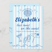 コストビーチバチェロレッテ宛先パーティー 招待状 (正面/裏面)