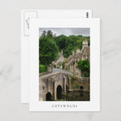 コストワーズタウンキャッスルコムベホワイト文字ハガキ ポストカード (正面/裏面)