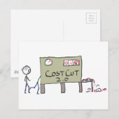 コスト削減 ポストカード (正面/裏面)