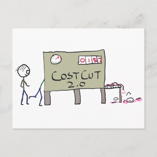 コスト削減 ポストカード (正面)