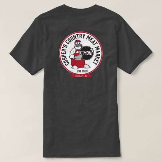 コスパーズ・カントリー・ミートマーケット Tシャツ (デザイン裏面)