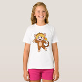 コスプレのサルに扮した女の子 Tシャツ (正面フル)