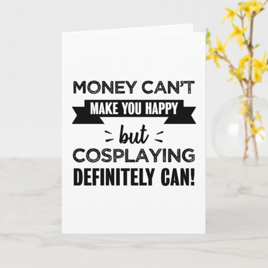 コスプレは幸せなギフトをおもしろい作る カード (黄色い花)