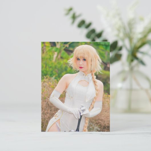 コスプレアニメアかわいらしジア美しい写真はがき ポストカード (スタンド正面)