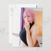 コスプレアニメアジアかわいらし美しい写真はがき ポストカード (正面/裏面)