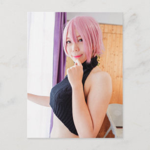 コスプレアニメアジアかわいらし美しい写真はがき ポストカード