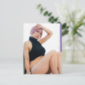 コスプレアニメアジアかわいらし美しい写真はがき ポストカード (スタンド正面)