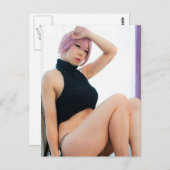 コスプレアニメアジアかわいらし美しい写真はがき ポストカード (正面/裏面)