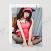 コスプレアニメアジアかわいらし美しい写真はがき ポストカード (正面/裏面)