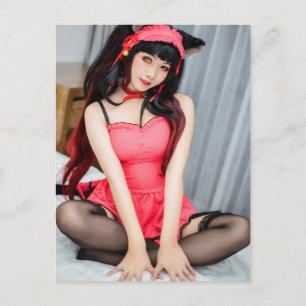 コスプレアニメアジアかわいらし美しい写真はがき ポストカード