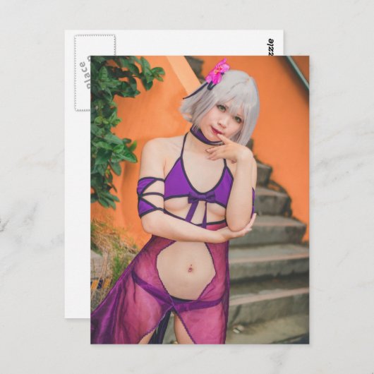 コスプレアニメアジアかわいらし美しい写真 ポストカード (正面/裏面)