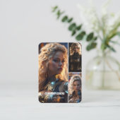 コスプレイヤー写真QRコード コスカード 名刺 (スタンド正面)