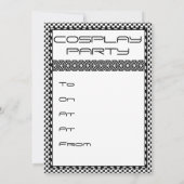 コスプレパーティの招待状 招待状 (裏面)