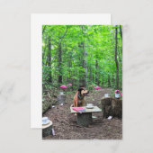 コスプレ不機嫌ハッターブックおもしろい犬フォトカード サンキューカード (正面/裏面)