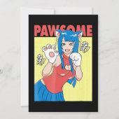 コスプレ |アニメガールカワイトワイフネココスプレギフト 招待状 (正面)