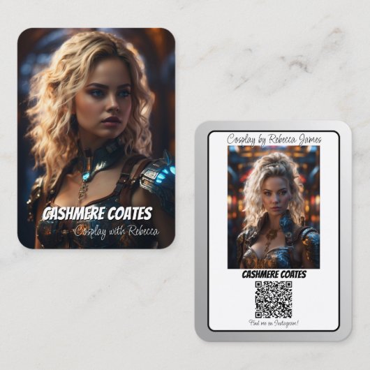 コスプレ・コネクション・リフレクションQRコード コスカ 名刺 (正面/裏面)