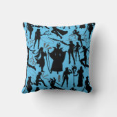 コスプレAnime actions pattern.w L Blue BG クッション (裏面)