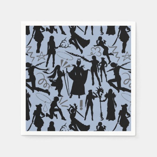 コスプレAnime actions pattern.w L Blue BG スタンダードカクテルナプキン (正面)