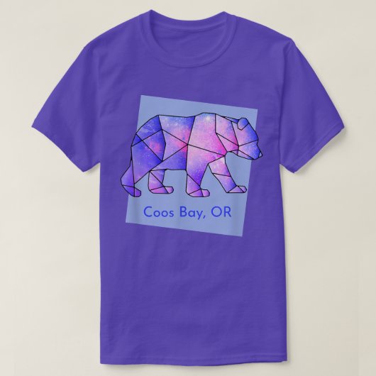 コスベイまたは銀河系ベア抽象芸術幾何学アニマ Tシャツ (デザイン正面)