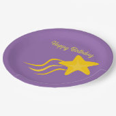コスミズハッピーバースデーイエロー射撃、 発砲スター ペーパープレート (アングル)