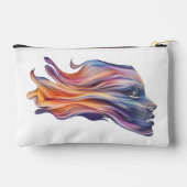 コスミックカラーの女性プロフィール化粧品バッグ アクセサリーポーチ (裏面)