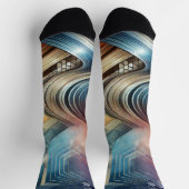 コスミックスワール抽象芸術ソックス ソックス (上部)