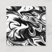 「コスミックスワール:黒と白の大理石のエレガンス エンクロージャーカード (裏面)