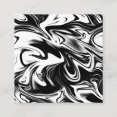 「コスミックスワール:黒と白の大理石のエレガンス エンクロージャーカード (正面)