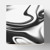 「コスミックスワール：黒と白の大理石のエレガンス フェイバーボックス (上部)