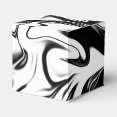 「コスミックスワール：黒と白の大理石のエレガンス フェイバーボックス (裏面サイド)