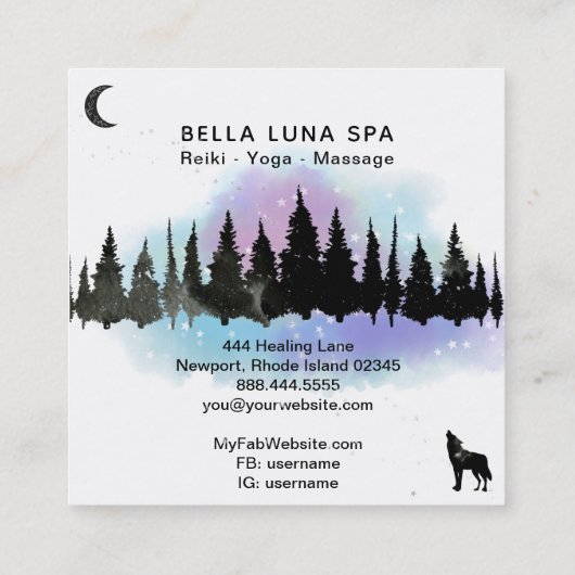 *～*コスミックハウリングウルフレインボー – マウンテンシャーマン  スクエア名刺 (裏面)