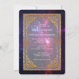 コスミック宇宙フレーム結婚星雲 招待状