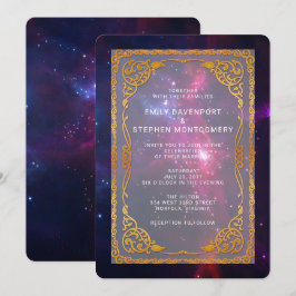 コスミック宇宙フレーム結婚星雲 招待状